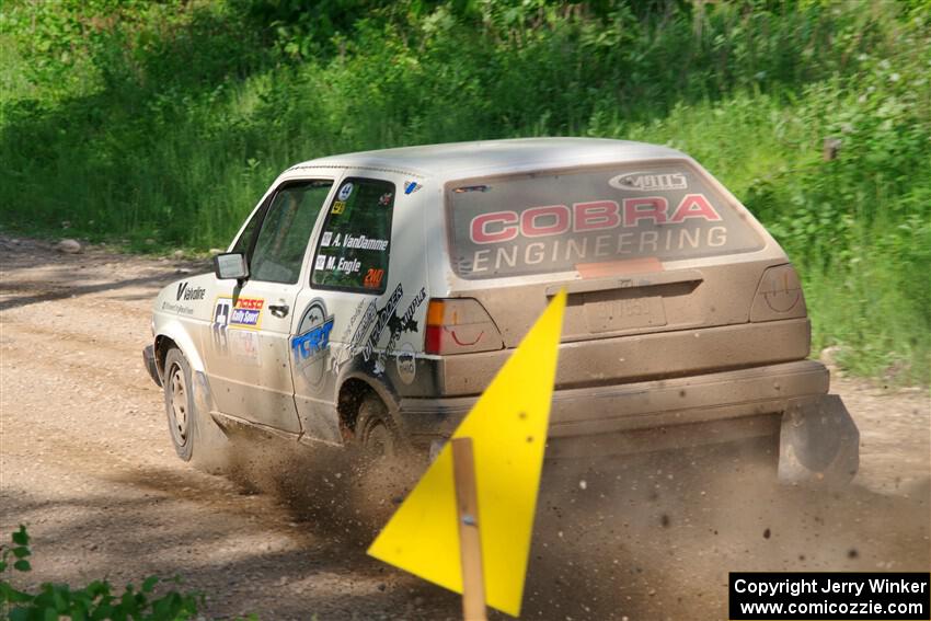 Adam VanDamme / Morgan Engle VW Golf on SS4, Hollow Woodtick.
