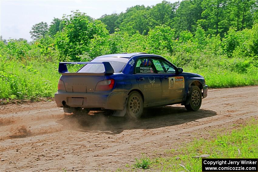 Jimmy Pelizzari / Bryce Proseus Subaru WRX on SS5, Chainsaw Junksin.