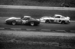 Murray Edwards's Chevy Corvette ahead of Bob Leitzinger's Datsun 280ZX out of turn 12.