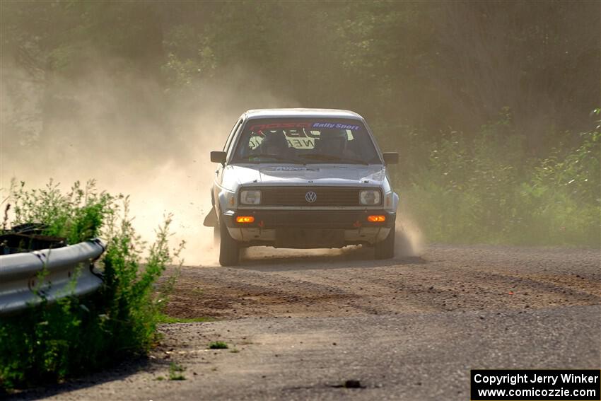 Adam VanDamme / Morgan Engle VW Golf on SS6, Camp 3 South.