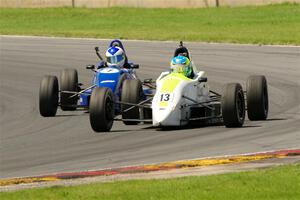 Ethan Tovo's Mygale FF-E and Timothy Steele's Van Diemen RF02