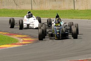Ayrton Cahan's Van Diemen RF00, Ava Hanssen's Mygale FF-AHR and Robert Stowell's Spectrum 015