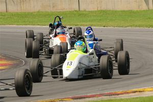 Ethan Tovo's Mygale FF-E, Timothy Steele's Van Diemen RF02, Jackson Tovo's  Mygale FF-J and Trevor Russell's Ray FF1600