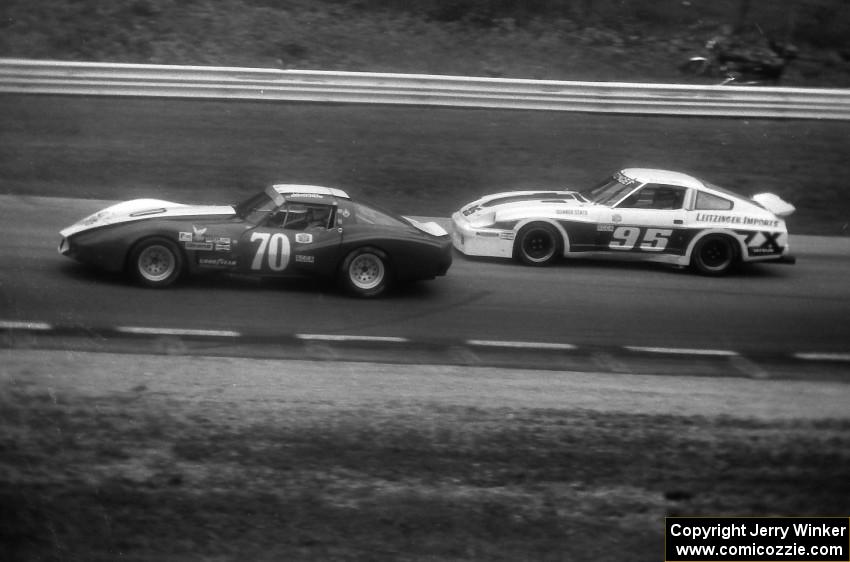 Murray Edwards's Chevy Corvette ahead of Bob Leitzinger's Datsun 280ZX out of turn 12.