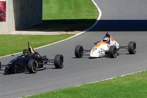 Ayrton Cahan's Van Diemen RF00 and Jackson Tovo's  Mygale FF-J