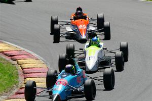 Ayrton Houk's Mygale GR, Ethan Tovo's Mygale FF-E and David Livingston, Jr.'s Spectrum 014H