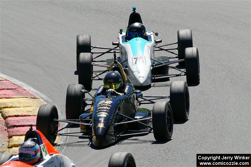 Ayrton Cahan's Van Diemen RF00 and Ava Hanssen's Mygale FF-AHR