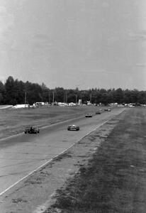 Race group 6 cars out qualifying fly down the Kinnard Straight.