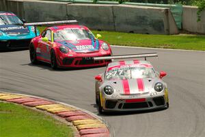 Troy Petersen's, James Hamman's and Muzaffar Gafurov's Porsche GT3 Cups