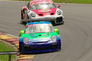 Lukas Pank's Porsche GT3 Cup and Juan Gonzalez's Porsche GT3R Cup