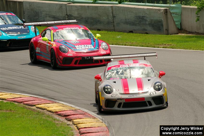 Troy Petersen's, James Hamman's and Muzaffar Gafurov's Porsche GT3 Cups