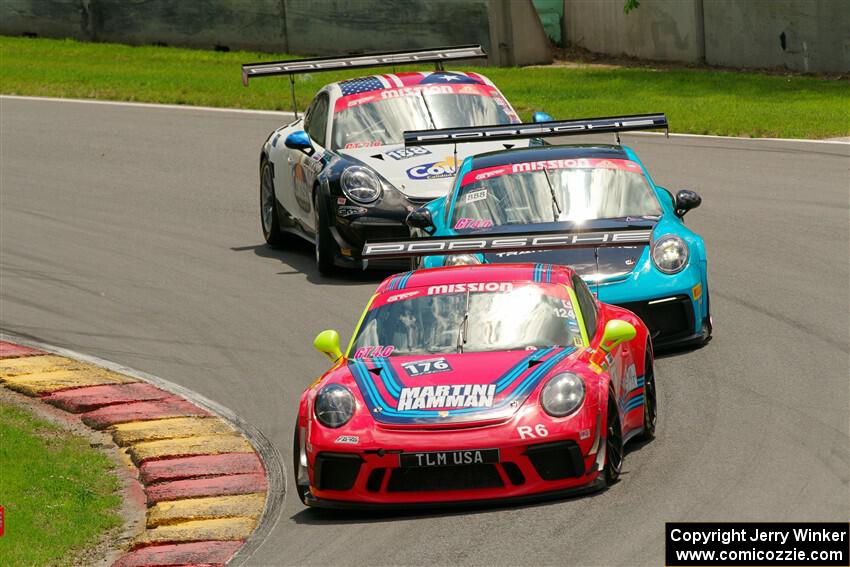 James Hamman's, Muzaffar Gafurov's and Tomas Ballester's Porsche GT3 Cups