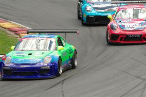 Lukas Pank's, James Hamman's and Muzaffar Gafurov's Porsche GT3 Cups