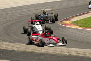 Austin Holtgraewe's JDR F1000, Tim Minor's Citation US2000 and Gabriel Cahan's Van Diemen RF06/Ford