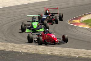 Carter Sheets' Van Diemen RF03, Robert Wright's Van Diemen Élan DP08 and Vaughn Mishko's Van Diemen Élan DP08