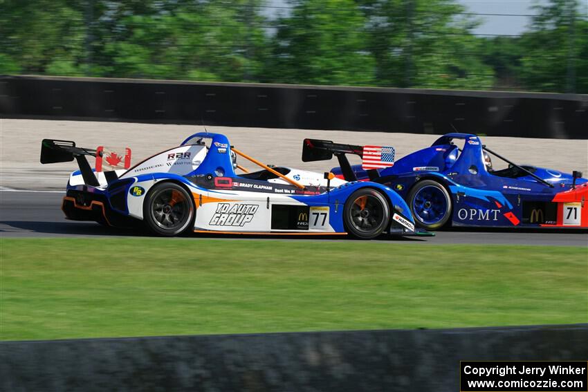 Richard Durocher's Radical SR3 XX 1500 and Brady Clapham's Radical SR3 XX 1340
