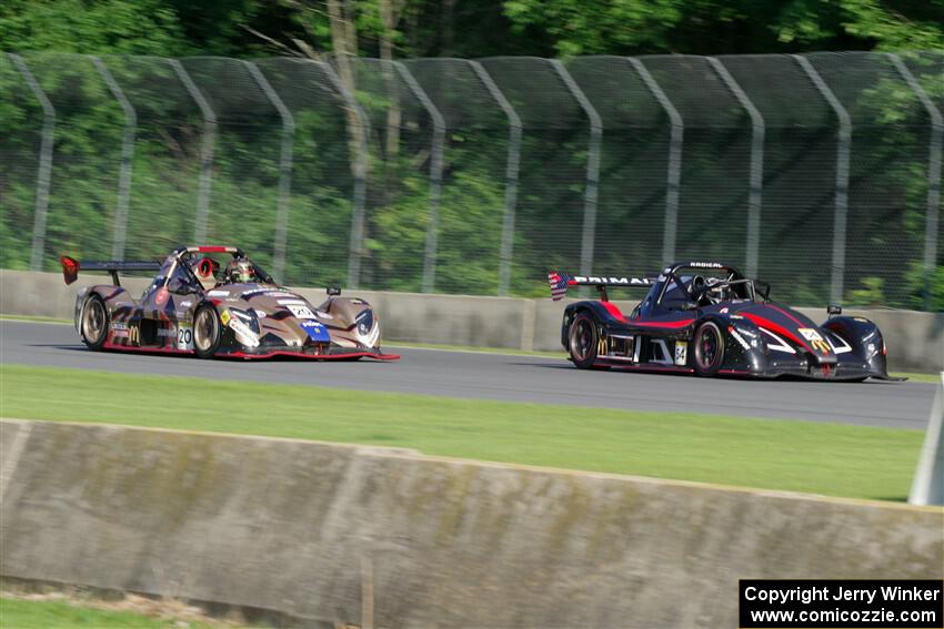 Luke Kendall's Radical SR3 XXR 1500 and Austin Riley's Radical SR3 XXR 1500