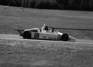 John Paul, Jr.'s Ralt RT-5/81 is given a tow after running out of gas on the final lap.