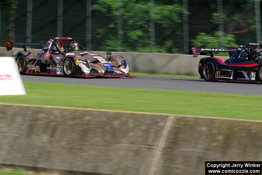 Luke Kendall's Radical SR3 XXR 1500 and Austin Riley's Radical SR3 XXR 1500