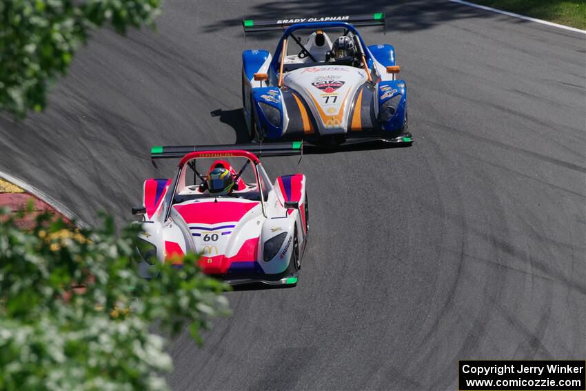 Mike D'Ambrose, Sr.'s Radical SR3 XX 1340 and Brady Clapham's Radical SR3 XX 1340