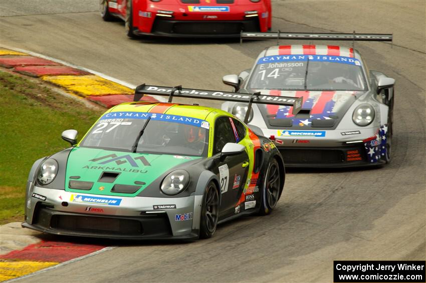 Sebastian Carazo's and Erik Johansson's Porsche GT3 Cups