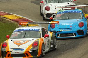 Chris Bellomo's, Tom Balames' and Conor Flynn's Porsche GT3 Cups