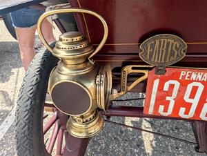 Friends of Ancient Road Transportation emblem on John Guehl's 1907 REO