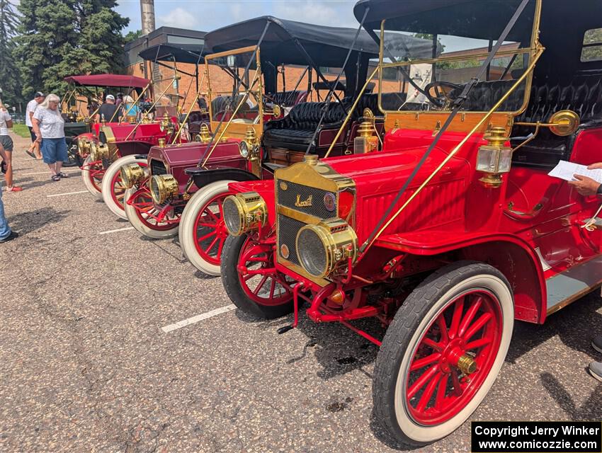 L to R) Todd Asche's 1909 Buick F, Dave Grose's 1909 REO and