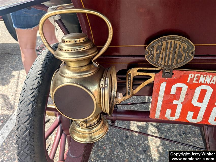 Friends of Ancient Road Transportation emblem on John Guehl's 1907 REO