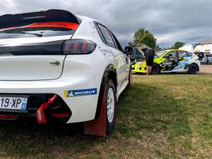 Sean Donnelly / Zach Pfeil Peugeot 208 Rally4 and Vincent Trudel / Glen Ray Subaru WRX STi before the event.