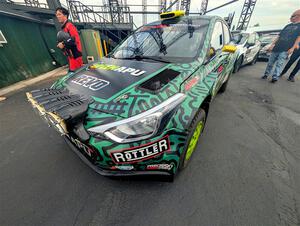 Alastair Scully / Stefan Trajkov Hyundai i20 R5 at parc expose at Soo Pass Ranch.