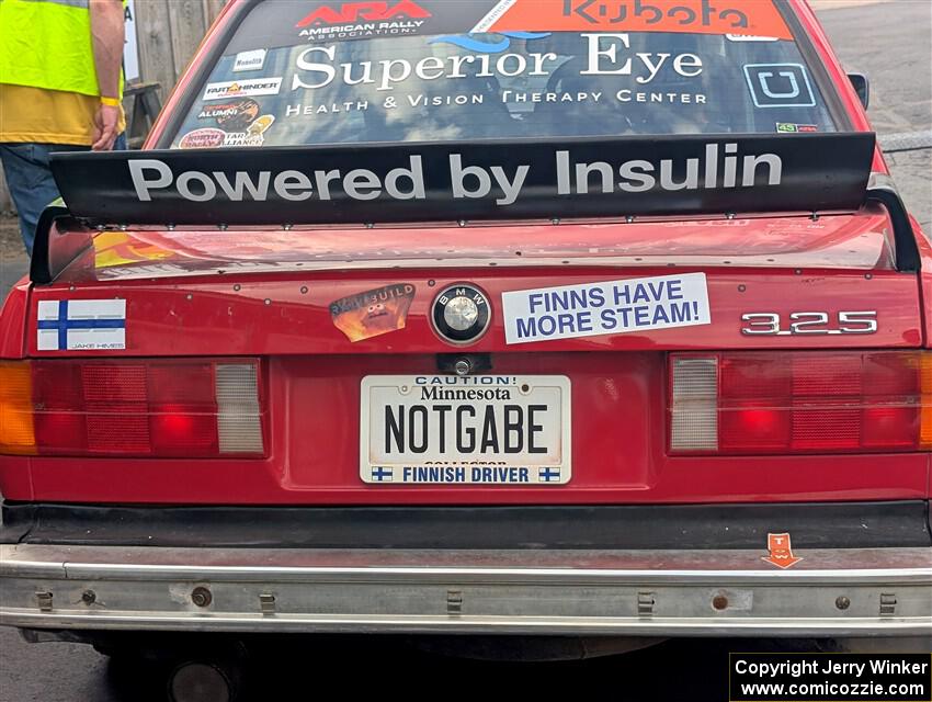 Levi Johnson / Griffin Johnson BMW 325e at parc expose at Soo Pass Ranch.