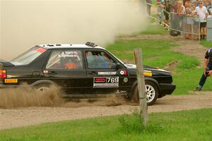 Andy Cowan / John Vinti VW Jetta VR6 on SS1, Soo Pass I.