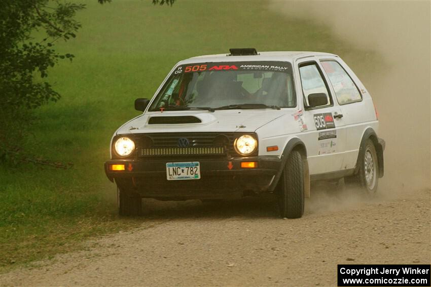 Josh Nykanen / Corey Morris VW GTI on SS1, Soo Pass I.