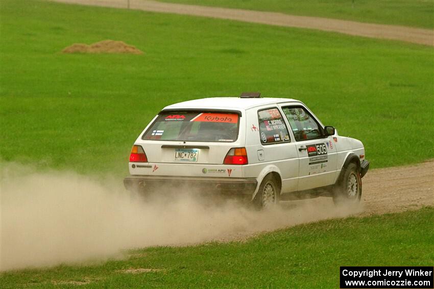 Josh Nykanen / Corey Morris VW GTI on SS1, Soo Pass I.