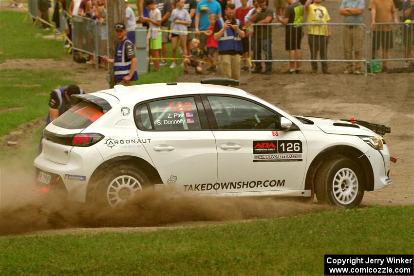 Sean Donnelly / Zach Pfeil Peugeot 208 Rally4 on SS1, Soo Pass I.