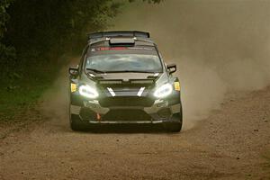Javier Olivares / K.J. Miller Ford Fiesta Rally2 on SS1, Soo Pass I.
