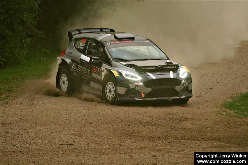 Javier Olivares / K.J. Miller Ford Fiesta Rally2 on SS1, Soo Pass I.