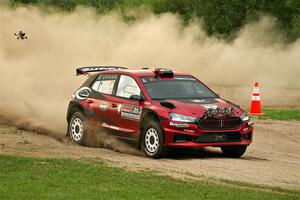 Conner Martell / Alex Gelsomino Skoda Fabia RS Rally2 on SS1, Soo Pass I.