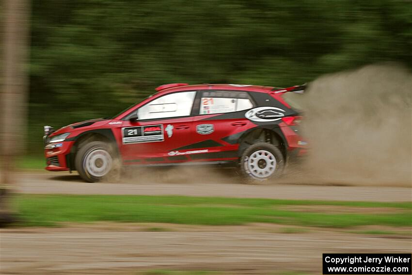 Conner Martell / Alex Gelsomino Skoda Fabia RS Rally2 on SS1, Soo Pass I.