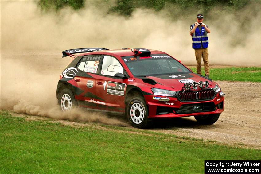 Conner Martell / Alex Gelsomino Skoda Fabia RS Rally2 on SS1, Soo Pass I.