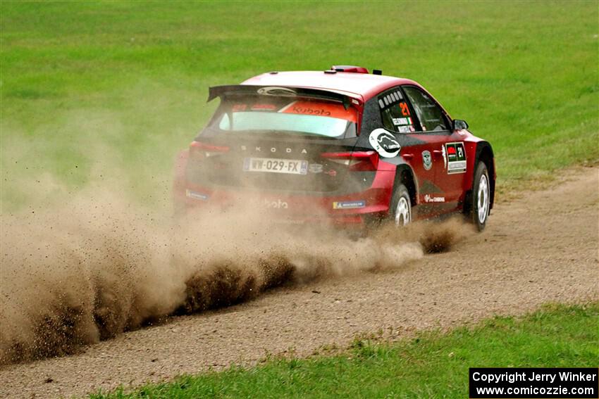 Conner Martell / Alex Gelsomino Skoda Fabia RS Rally2 on SS1, Soo Pass I.