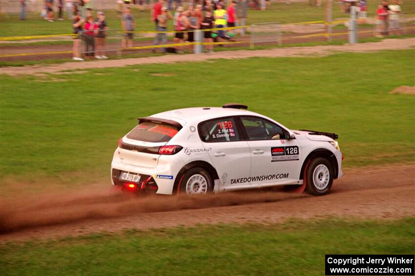Sean Donnelly / Zach Pfeil Peugeot 208 Rally4 on SS2, Soo Pass II.
