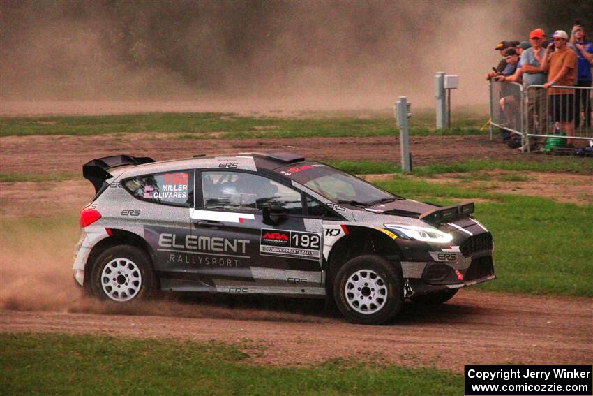 Javier Olivares / K.J. Miller Ford Fiesta Rally2 on SS2, Soo Pass II.