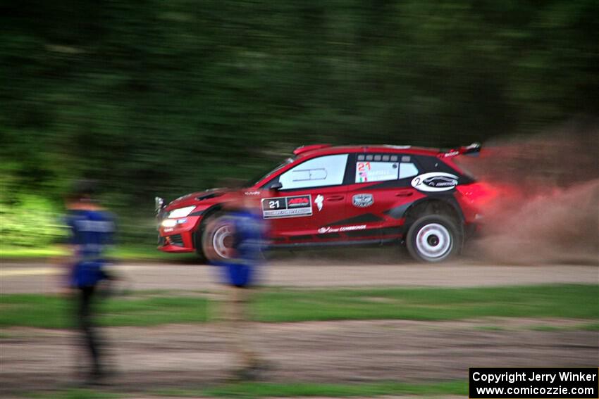 Conner Martell / Alex Gelsomino Skoda Fabia RS Rally2 on SS2, Soo Pass II.