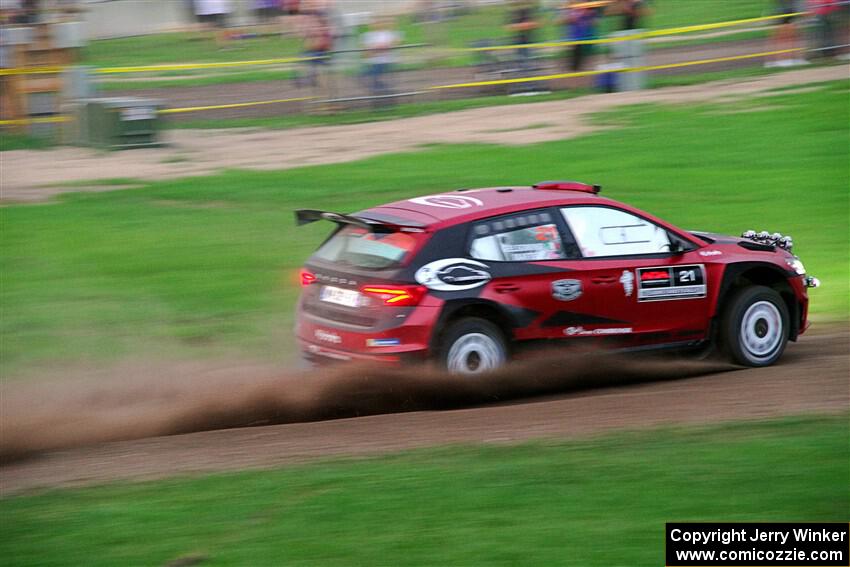 Conner Martell / Alex Gelsomino Skoda Fabia RS Rally2 on SS2, Soo Pass II.