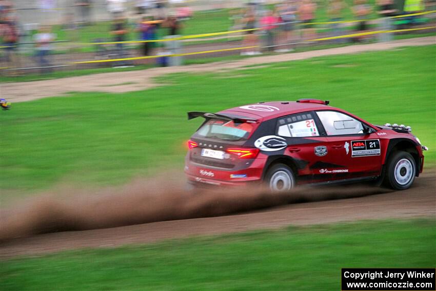 Conner Martell / Alex Gelsomino Skoda Fabia RS Rally2 on SS2, Soo Pass II.