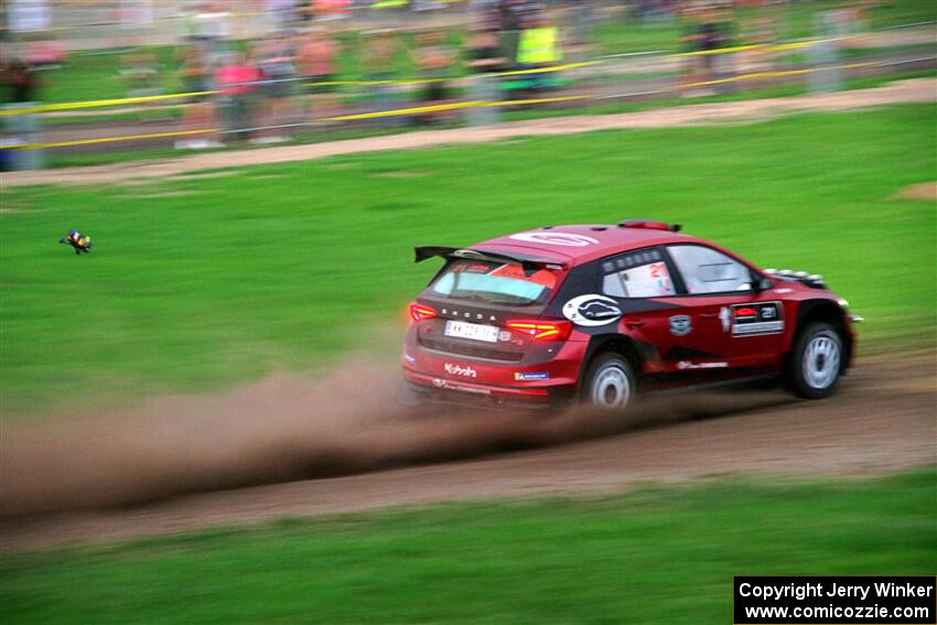 Conner Martell / Alex Gelsomino Skoda Fabia RS Rally2 on SS2, Soo Pass II.