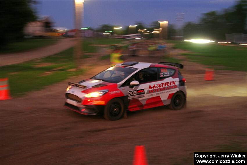 Madelyn Tabor / Sophia McKee Ford Fiesta Rally3 exits out of SS2, Soo Pass II.