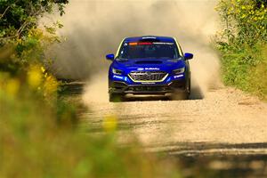 Travis Pastrana / Rhianon Gelsomino Subaru WRX ARA25L on SS3, Refuge I.